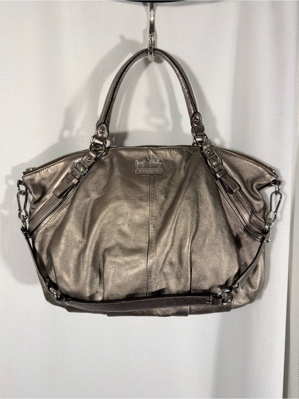 Coach Madison Sophia Metallic Satchel Shoulder Bag